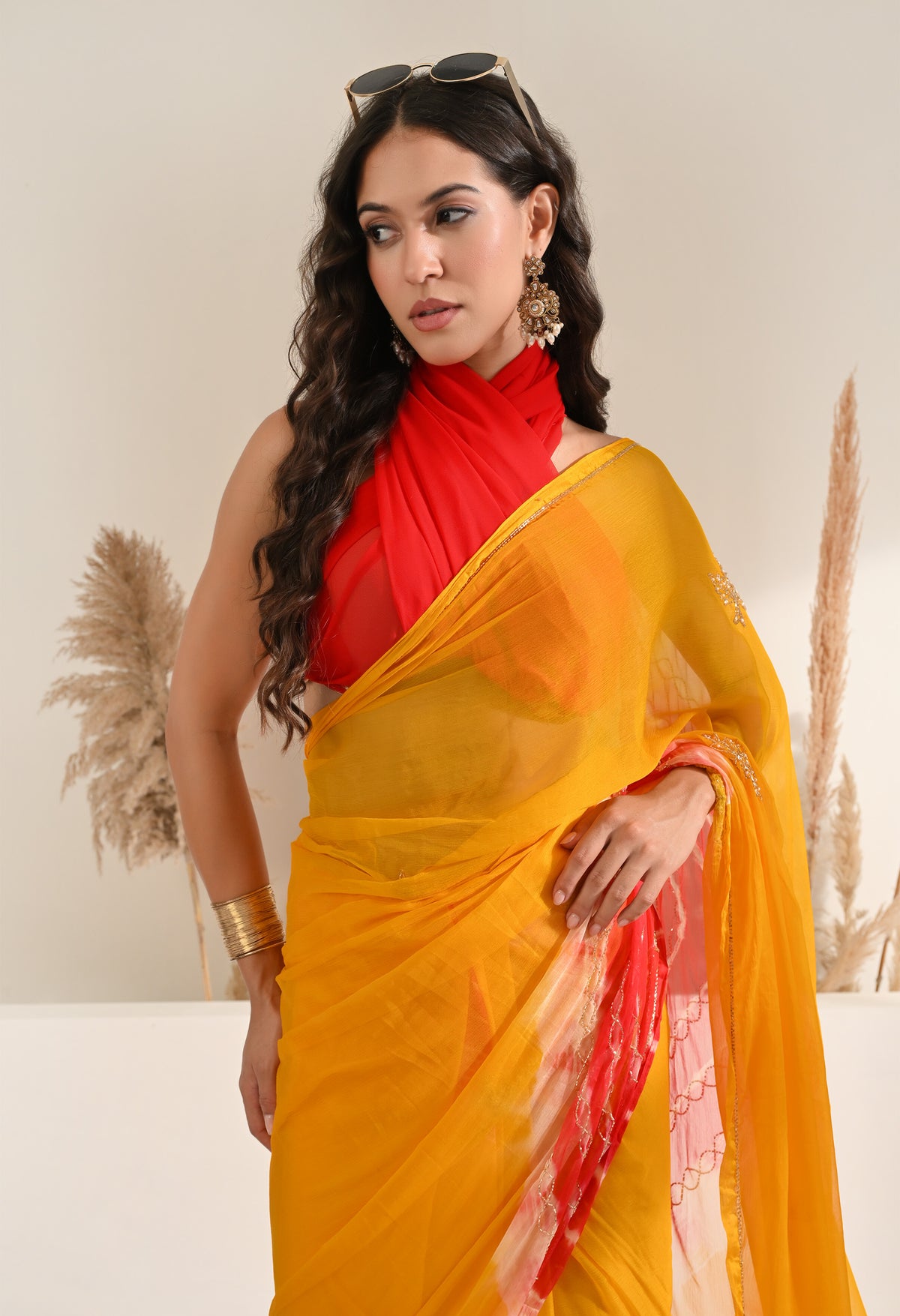 Aurelia Italian Chiffon Saree