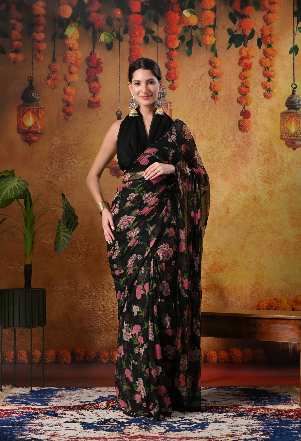 Camellia Italian Chiffon Saree