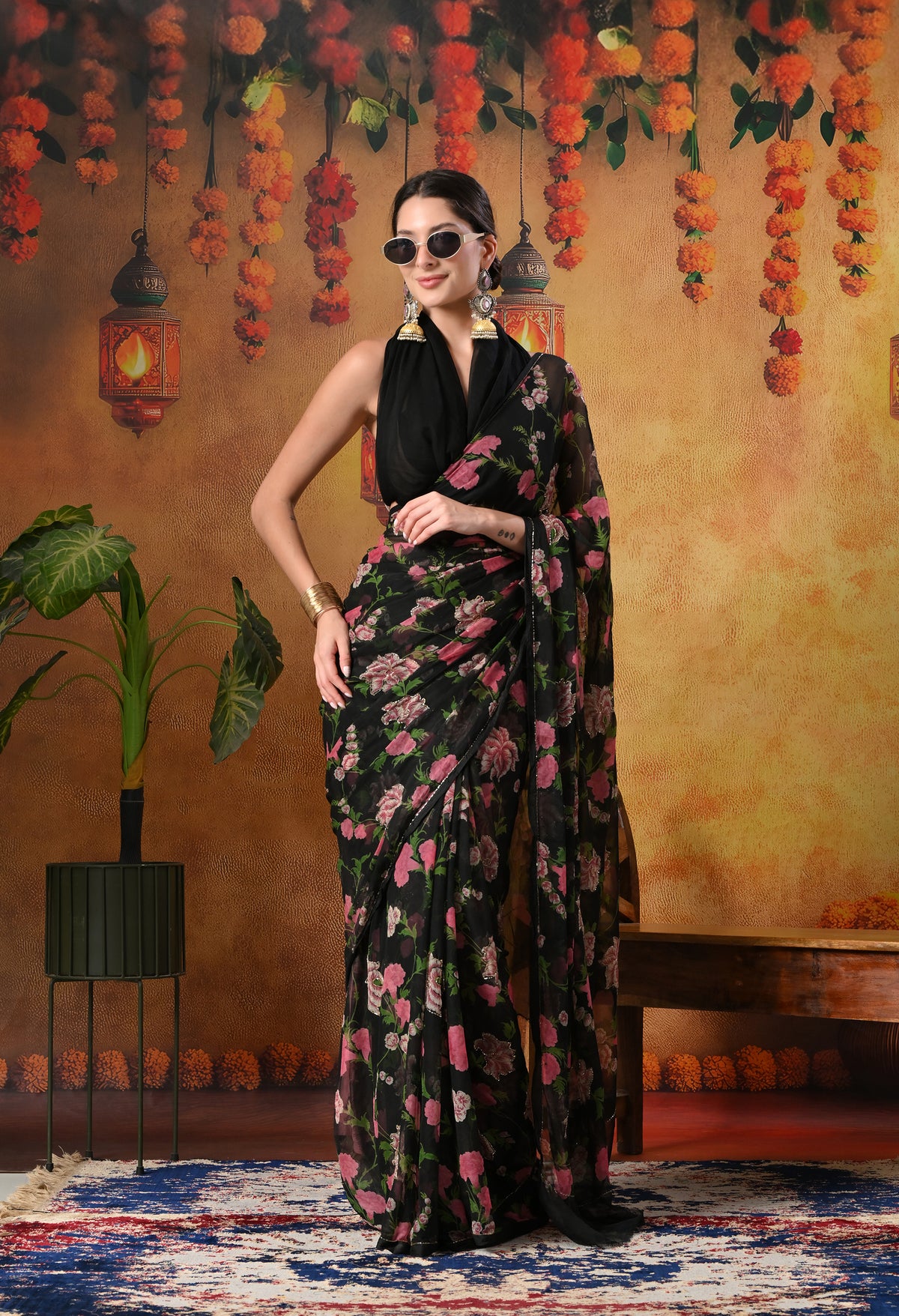 Camellia Italian Chiffon Saree