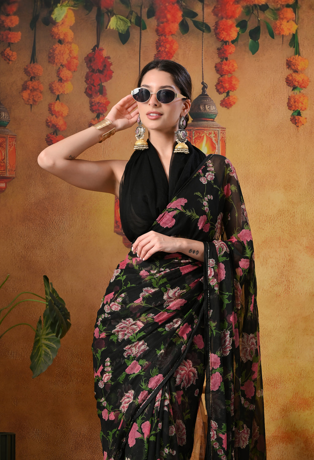 Camellia Italian Chiffon Saree