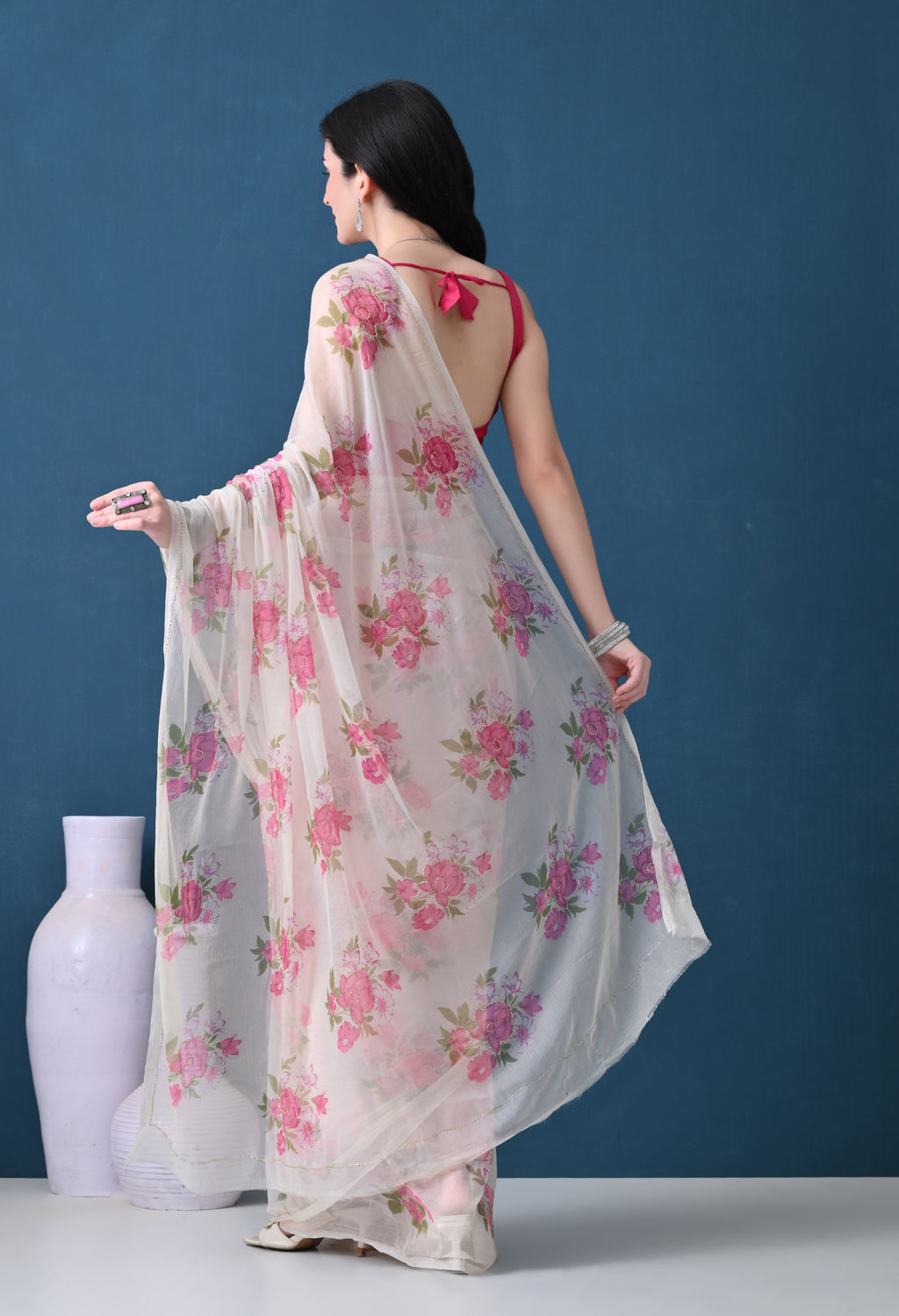 Blanchelle Italian Chiffon Saree