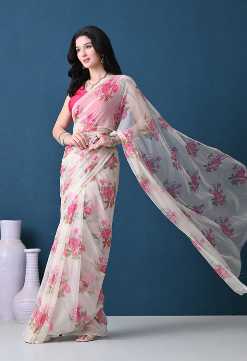 Blanchelle Italian Chiffon Saree