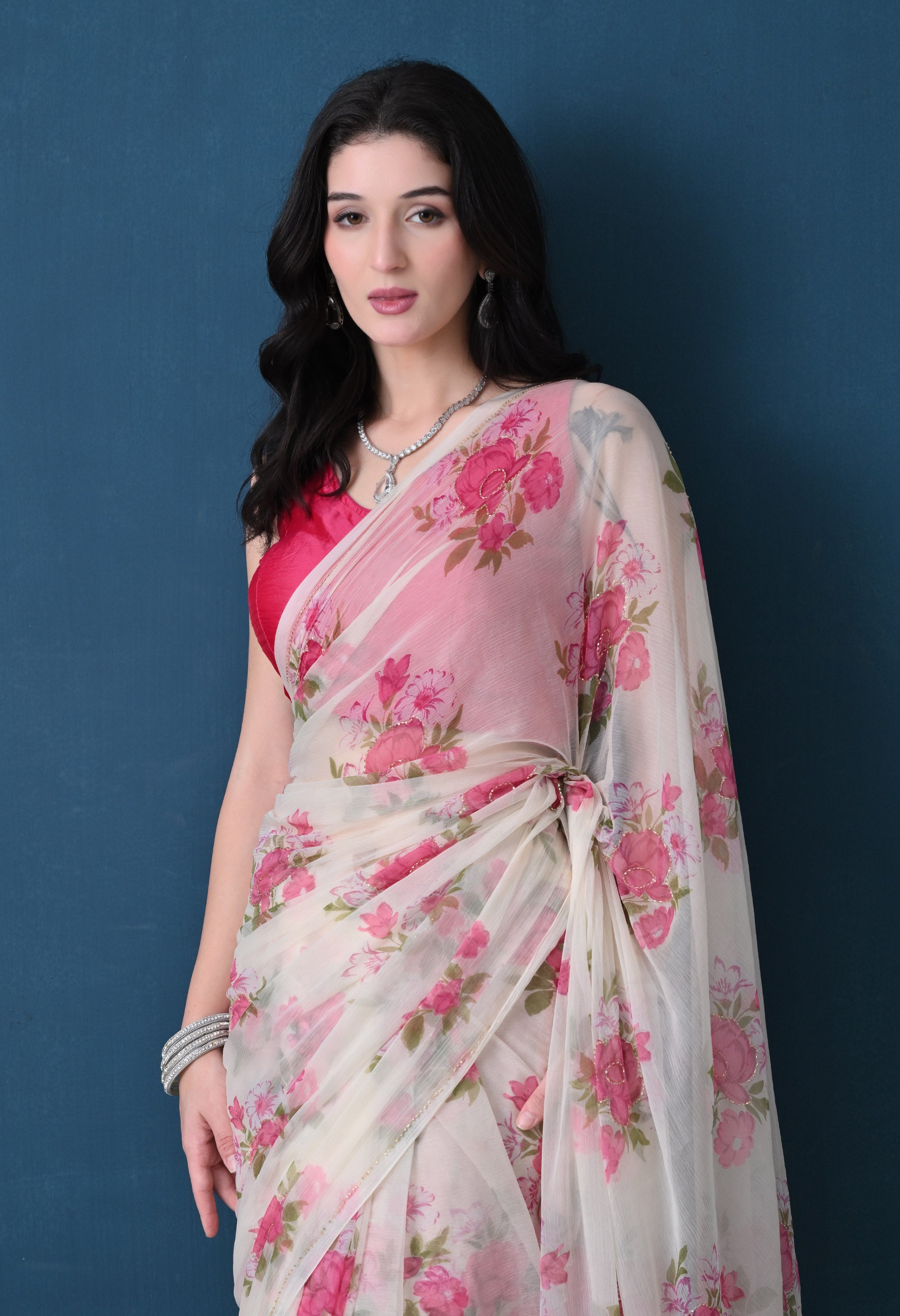 Blanchelle Italian Chiffon Saree