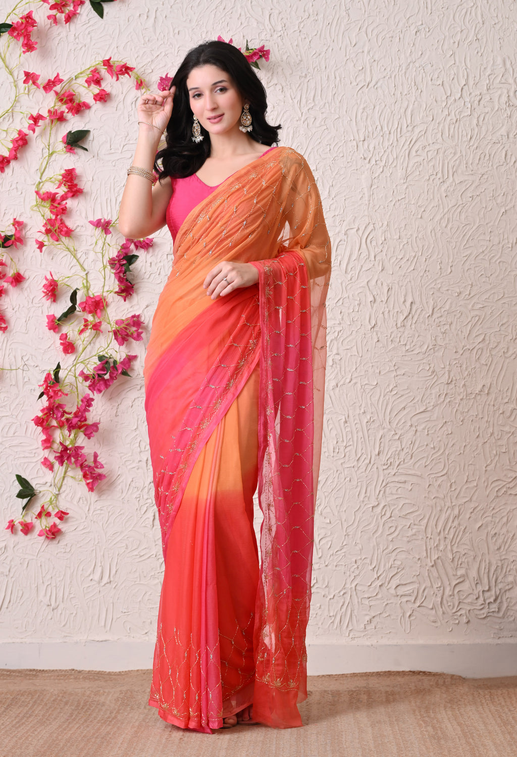 Solara Italian Chiffon Saree