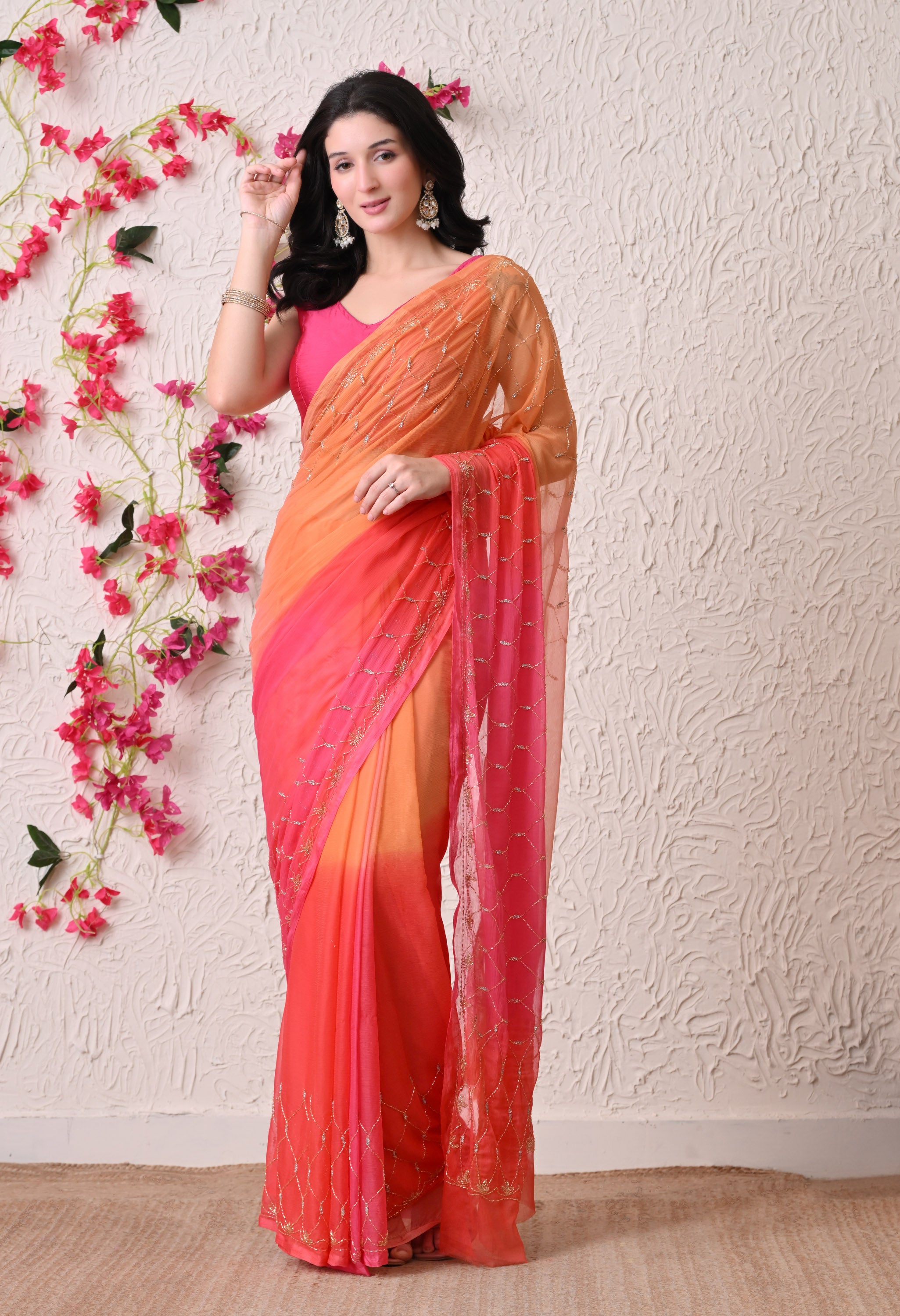 Solara Italian Chiffon Saree