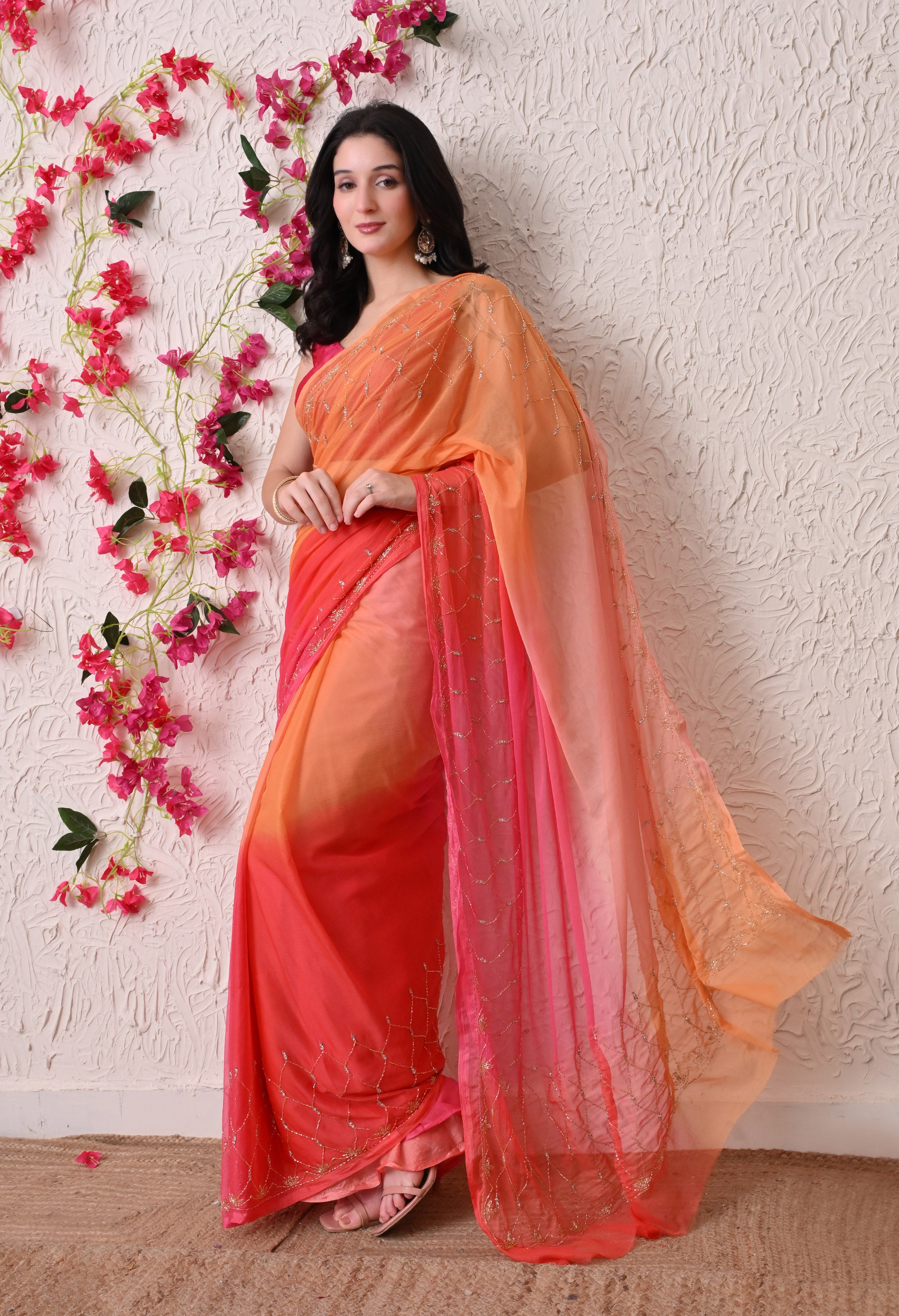 Solara Italian Chiffon Saree
