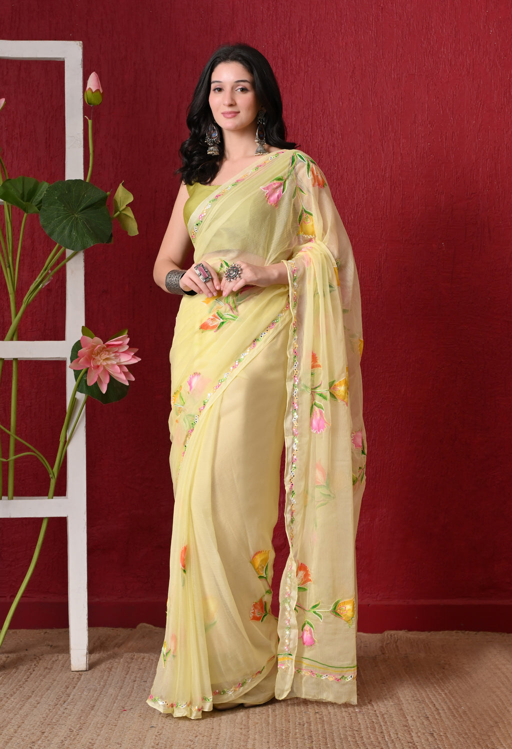 Primrose Italian Chiffon Saree