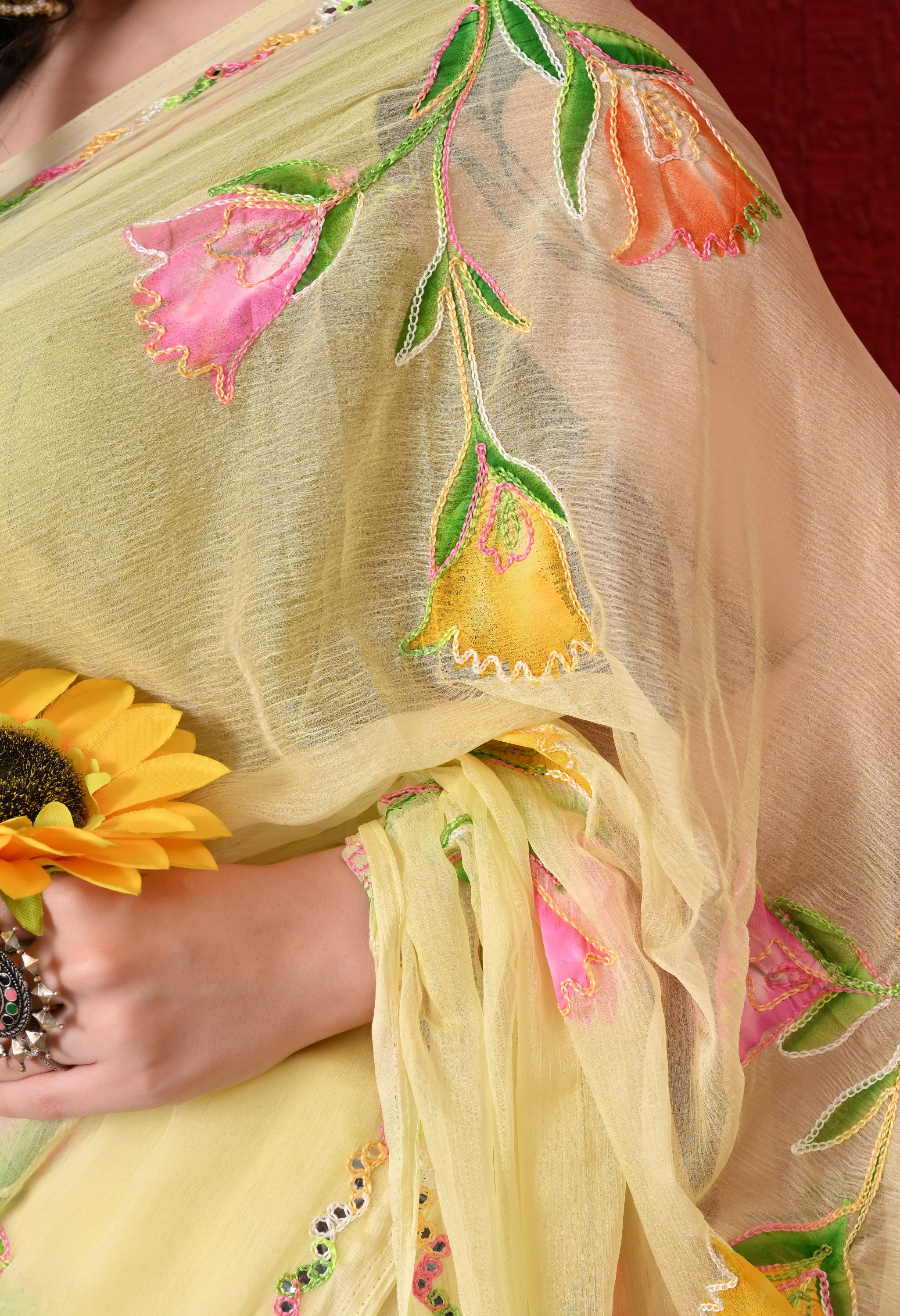 Primrose Italian Chiffon Saree