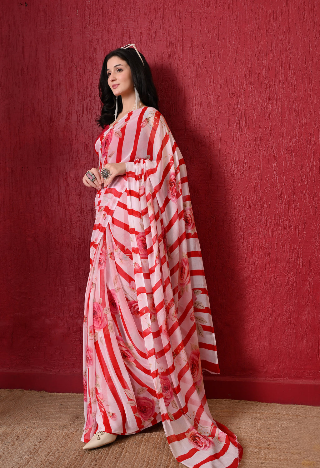 Roséline Italian Chiffon Saree
