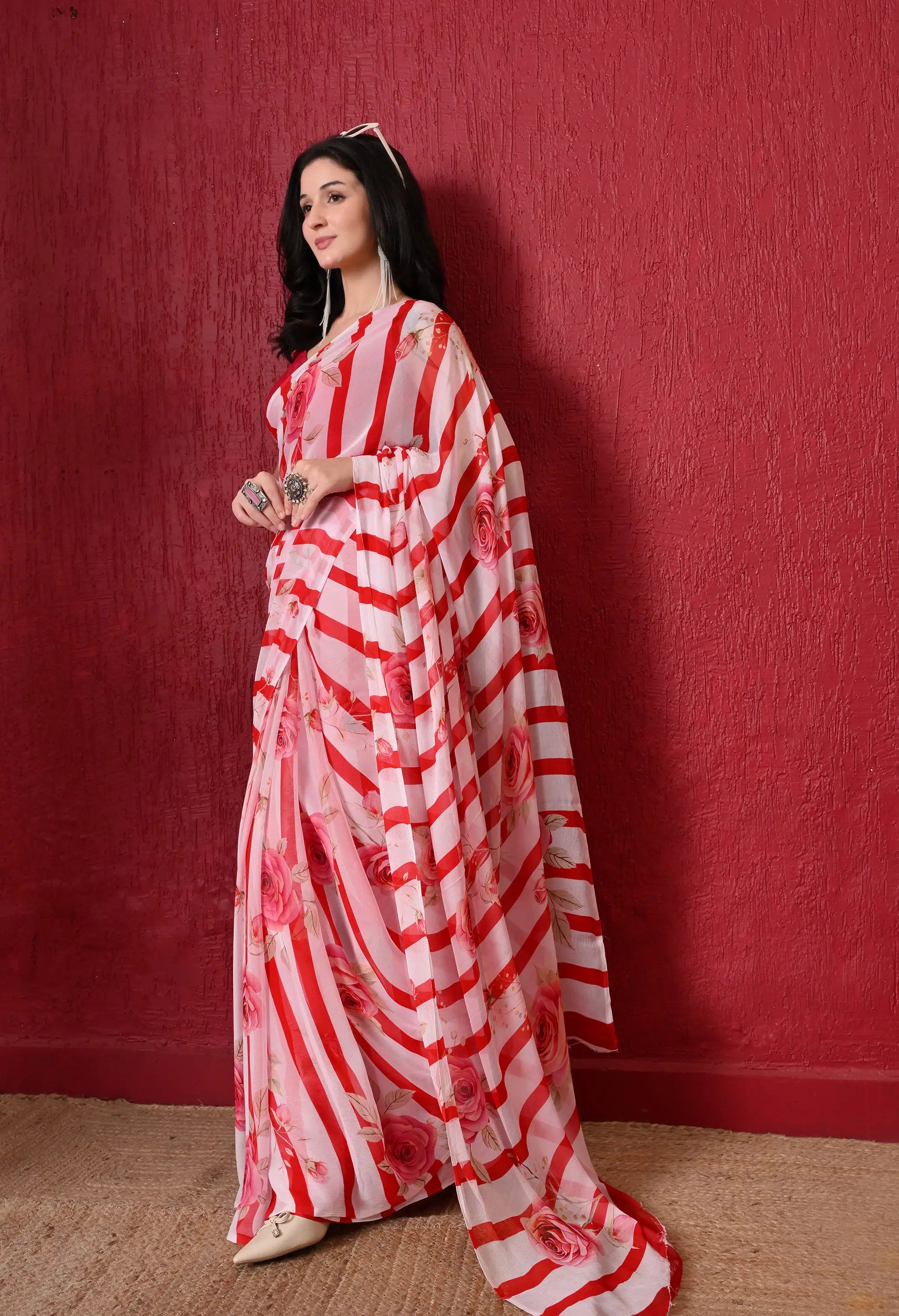 Roséline Italian Chiffon Saree