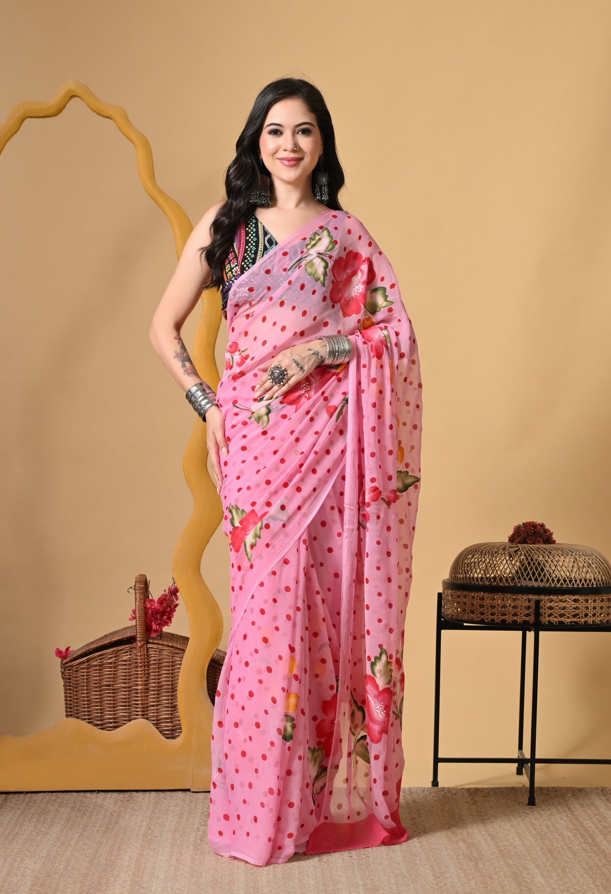 Azalea Pure Chiffon Saree
