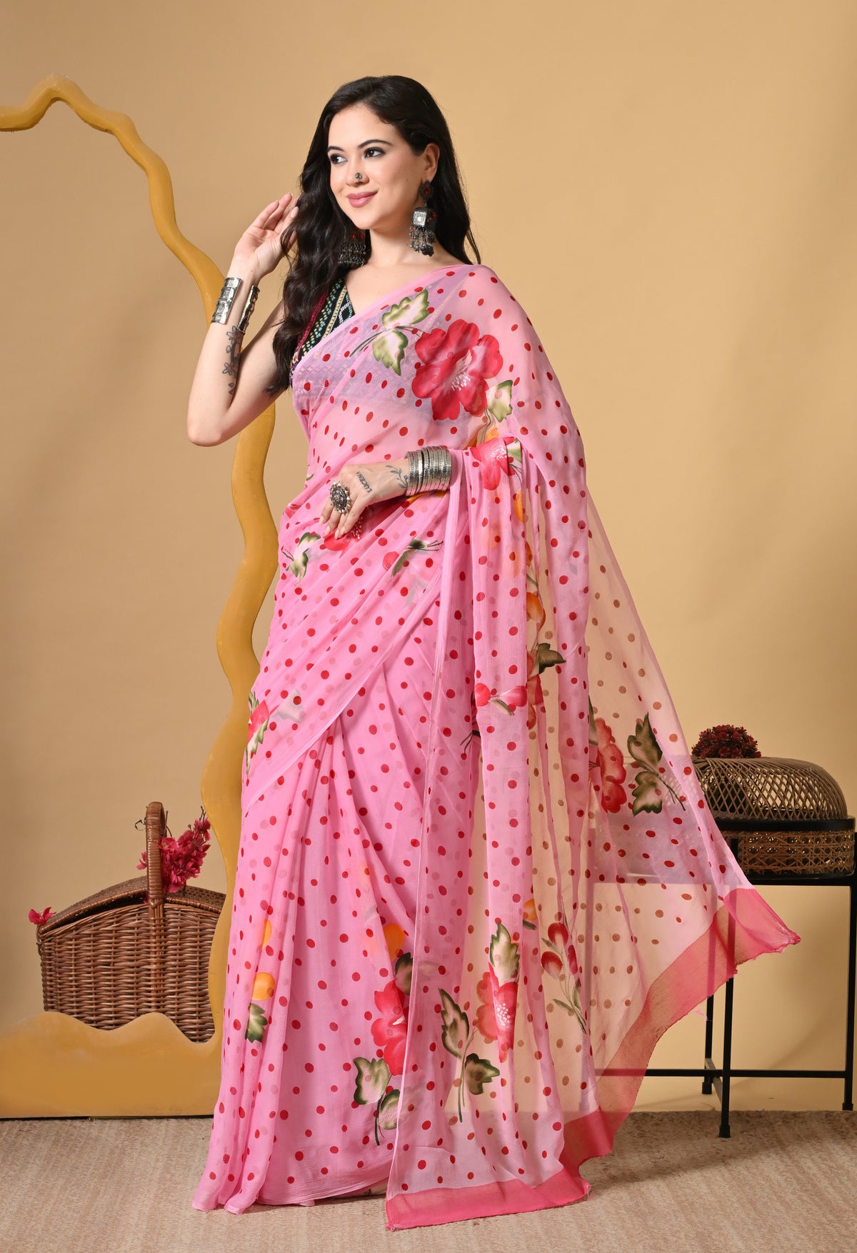 Azalea Pure Chiffon Saree