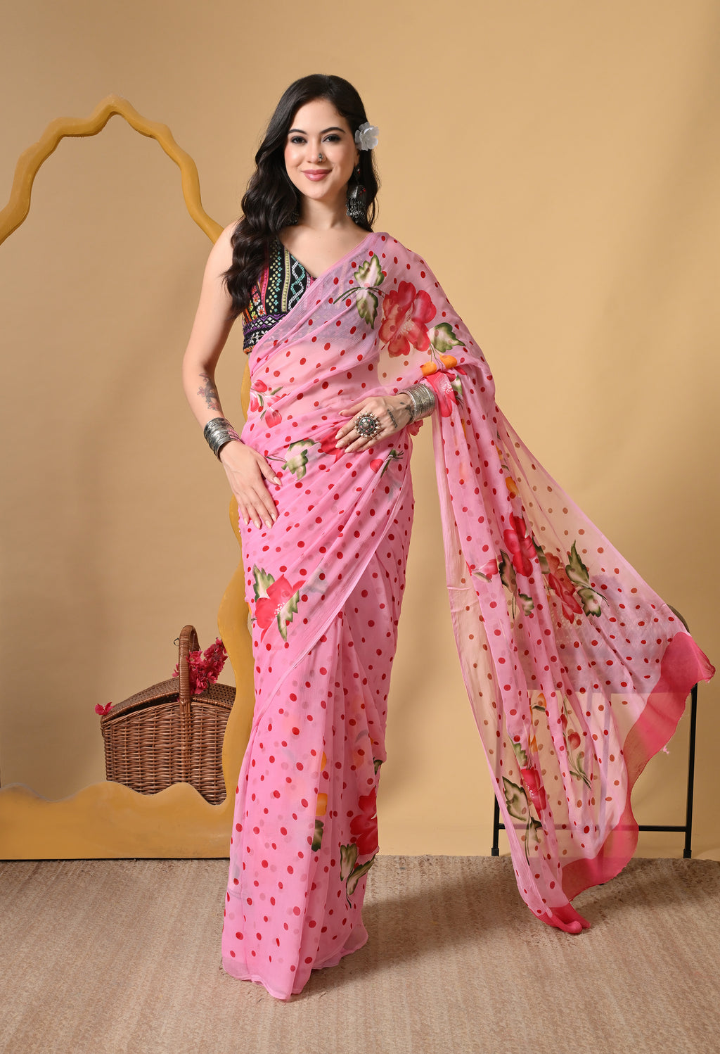 Azalea Pure Chiffon Saree