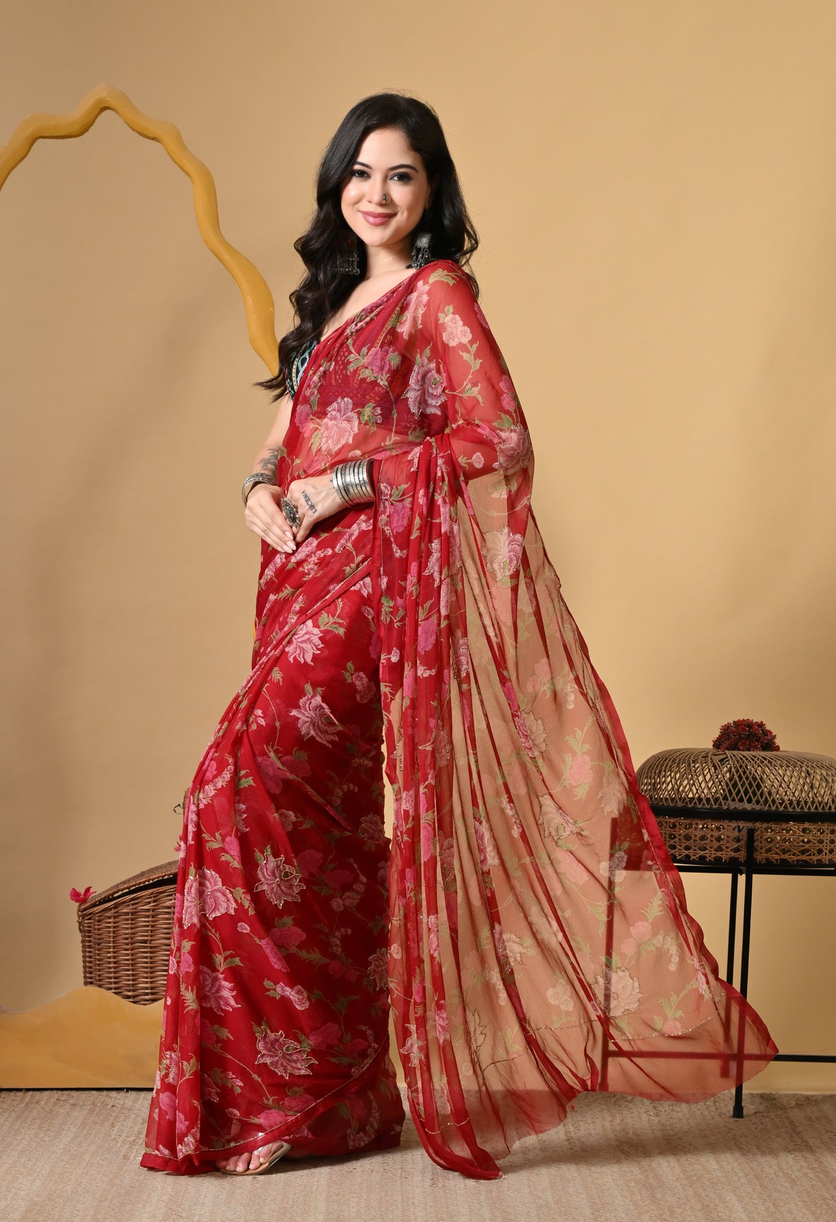 Isolde Italian Chiffon Saree