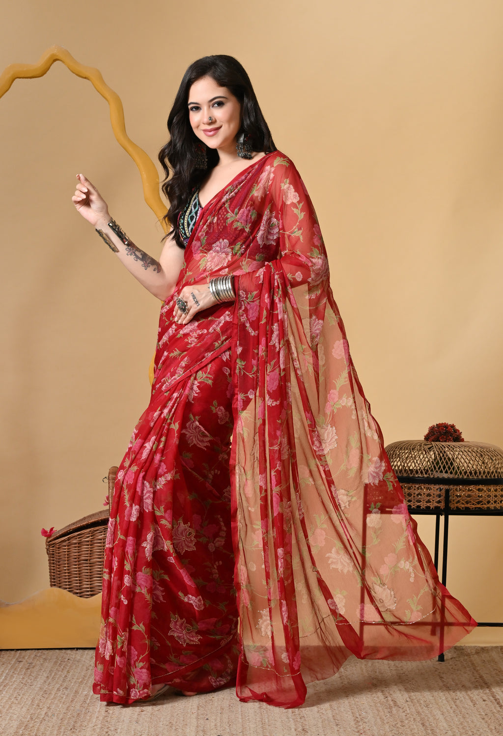 Isolde Italian Chiffon Saree