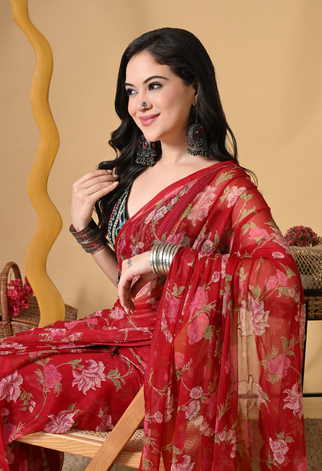 Isolde Italian Chiffon Saree