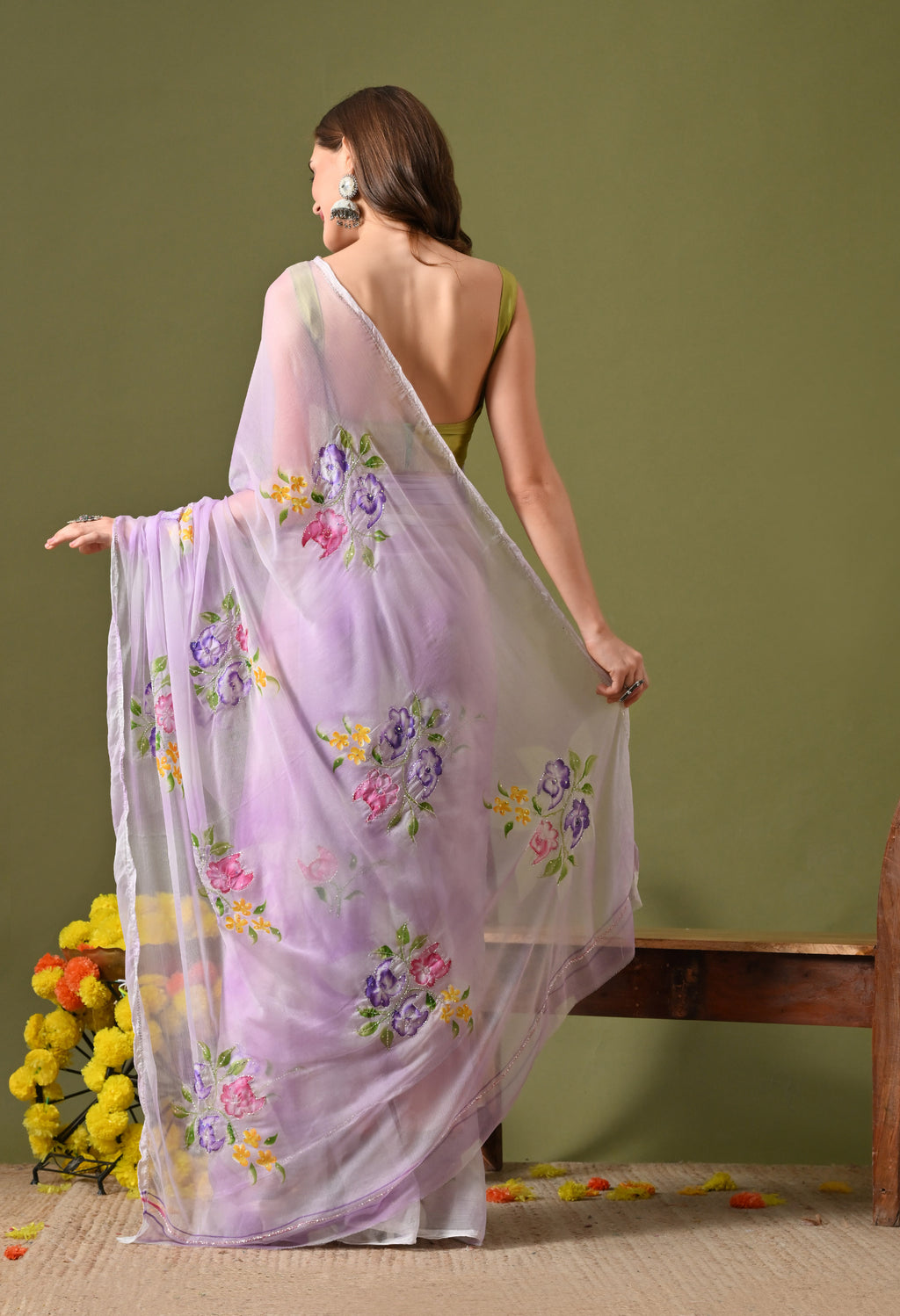 Lavandea Italian Chiffon Saree