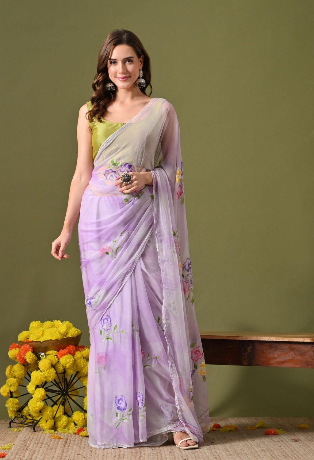 Lavandea Italian Chiffon Saree