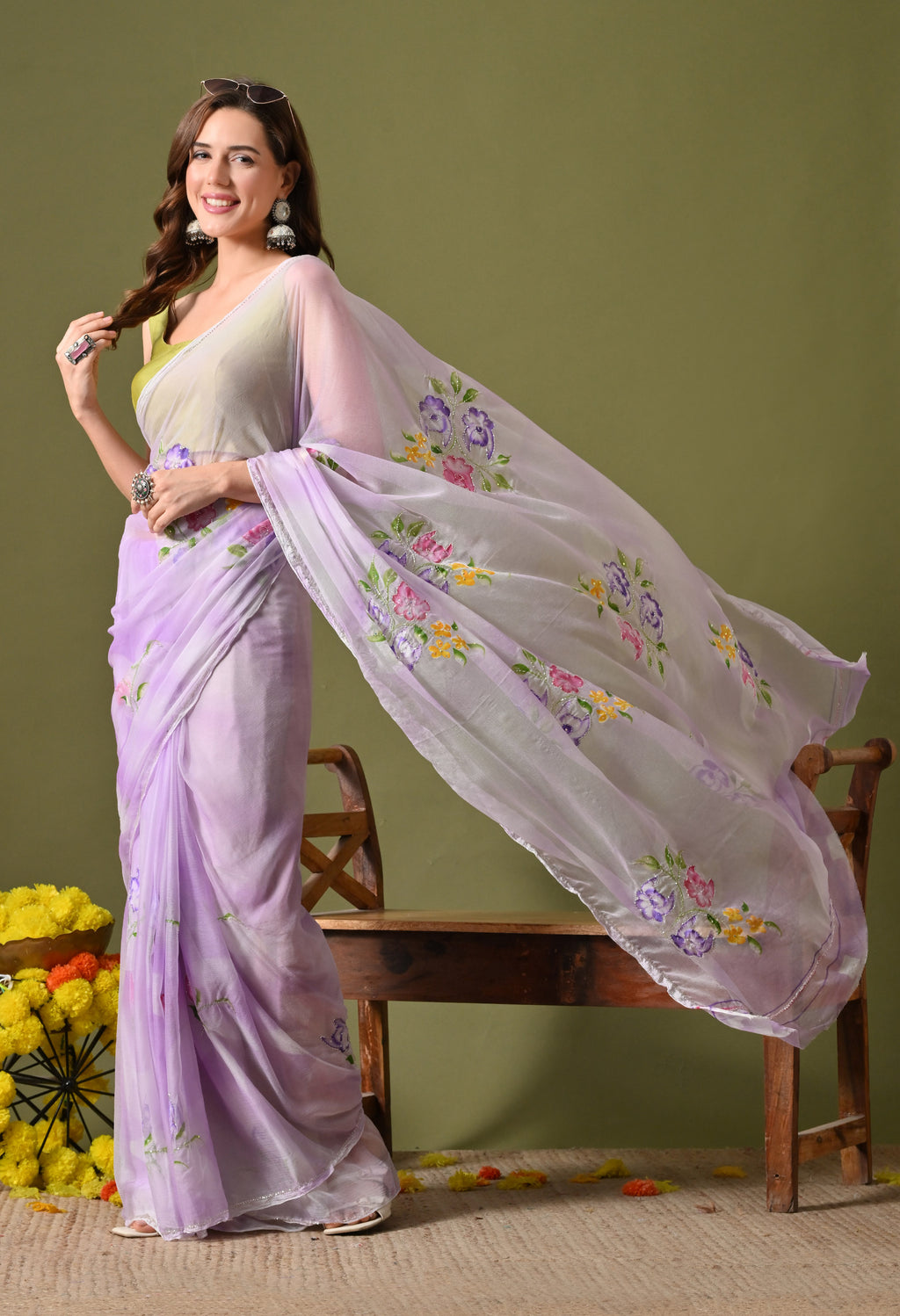 Lavandea Italian Chiffon Saree