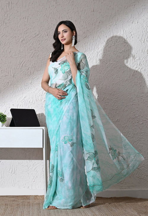 Aveline Italian Chiffon Saree - Sindhu