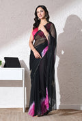 Nocturne Italian Chiffon Saree - Sindhu